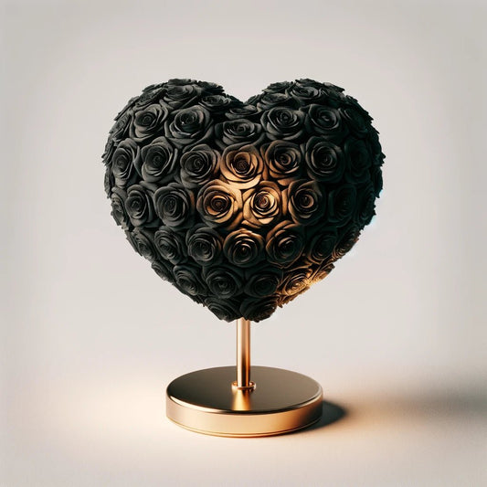 Black Rose Heart Lamp - Imaginary Worlds