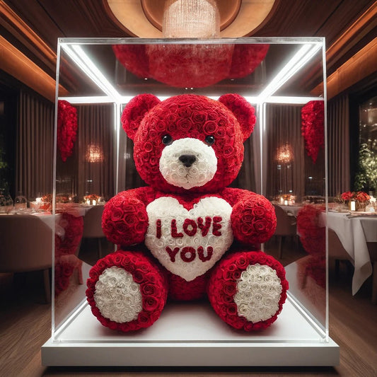 Red Rose Bear with "I Love You" Heart - Imaginary Worlds