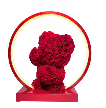 Preserved Roses and Elegance: The Charm of 3D Rose Bear Lamps - Imaginary Worlds