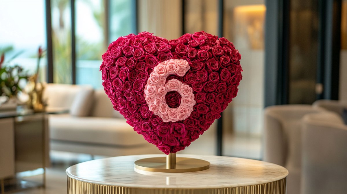 Custom Number Rose Heart Lamp Collection - Imaginary Worlds