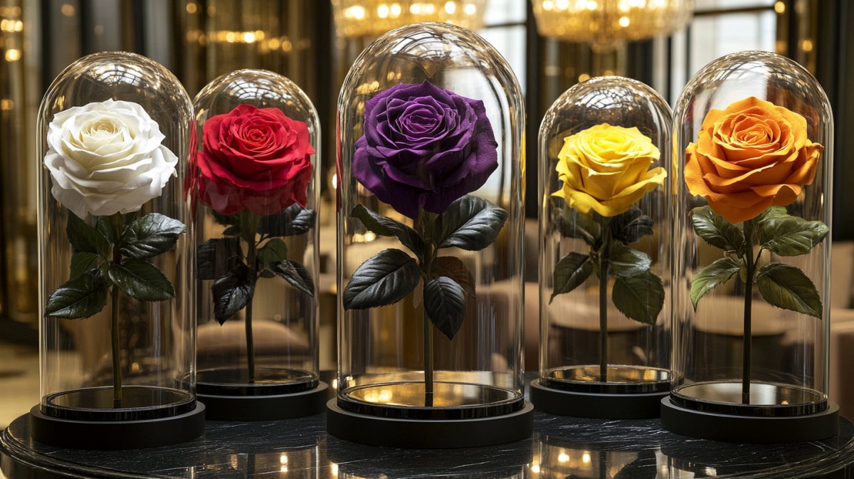 Eternal Roses in Glass Dome Collection