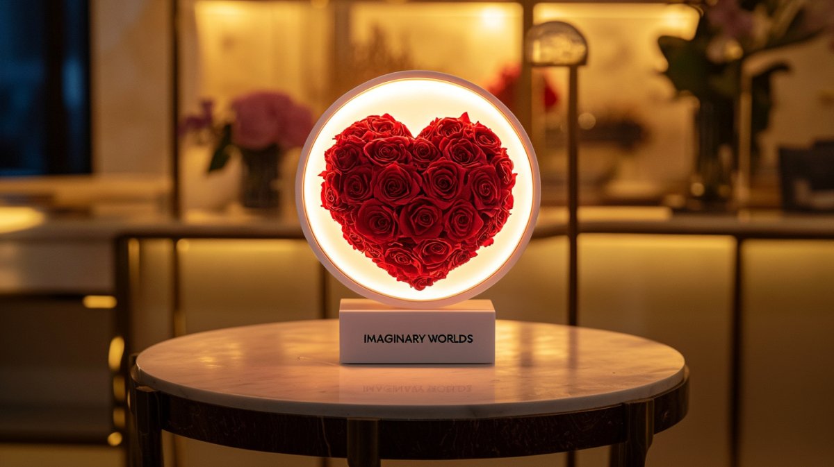 Heart-Shaped Round Flower Lamp Collection - Imaginary Worlds