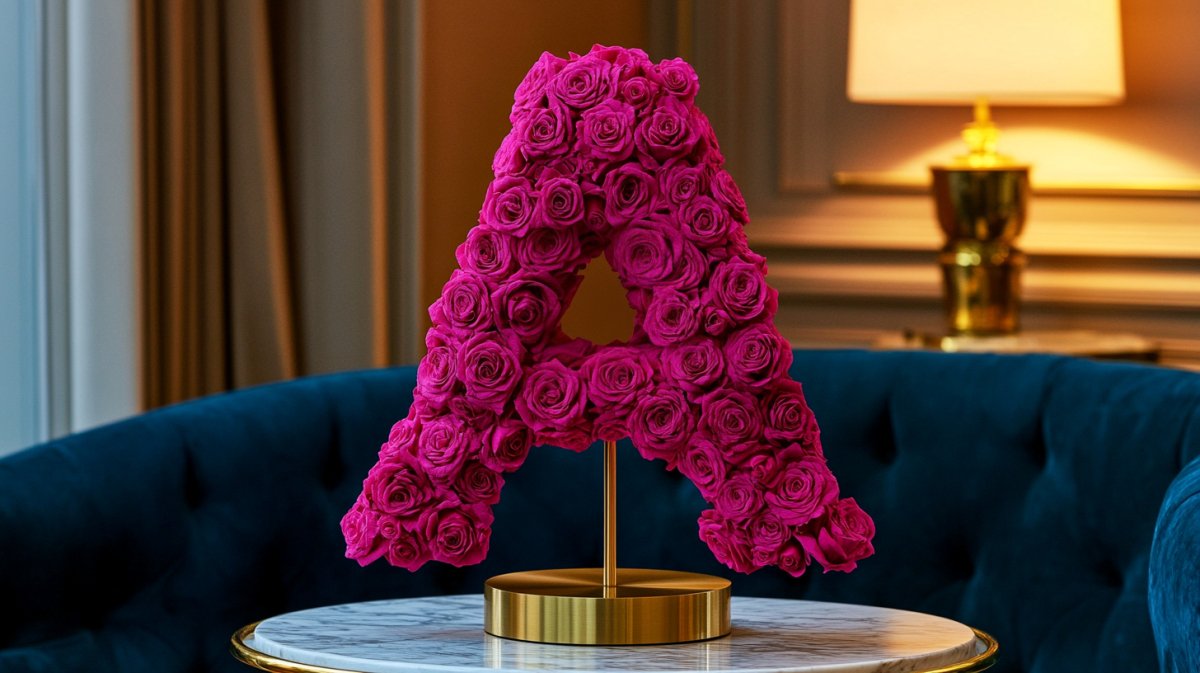 Letter A Rose Lamp Collection