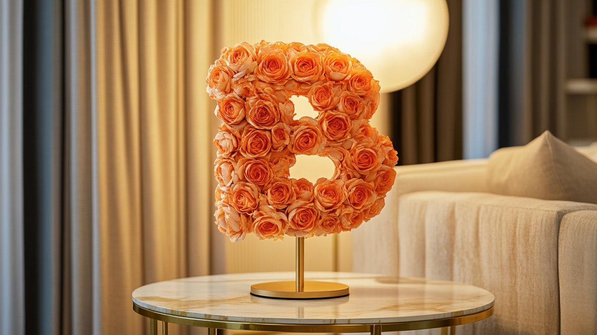 Letter B Rose Lamp Collection - Imaginary Worlds