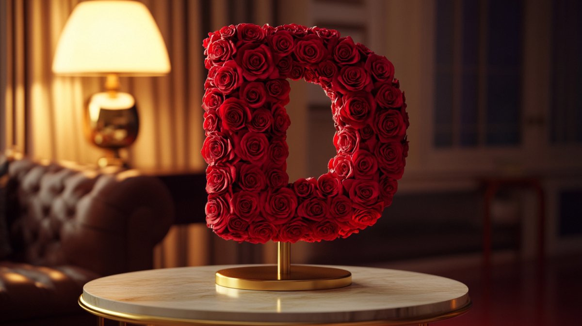 Letter D Rose Lamp Collection - Imaginary Worlds