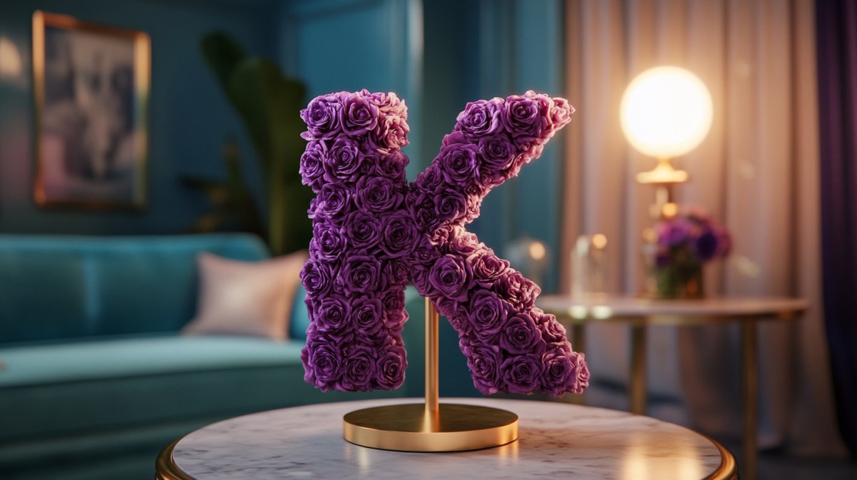 Letter K Rose Lamp Collection