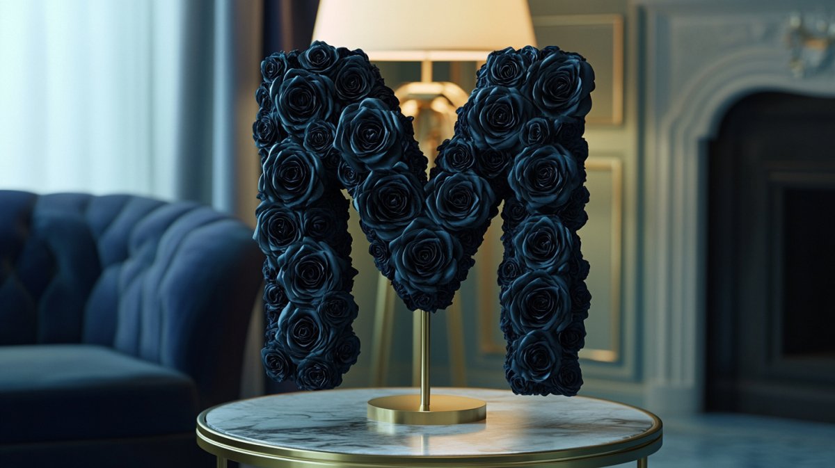 Letter M Rose Lamp Collection - Imaginary Worlds