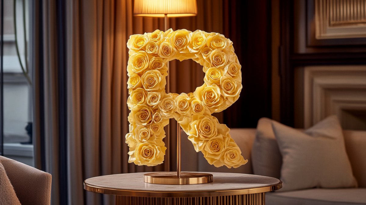 Letter R Rose Lamp Collection - Imaginary Worlds