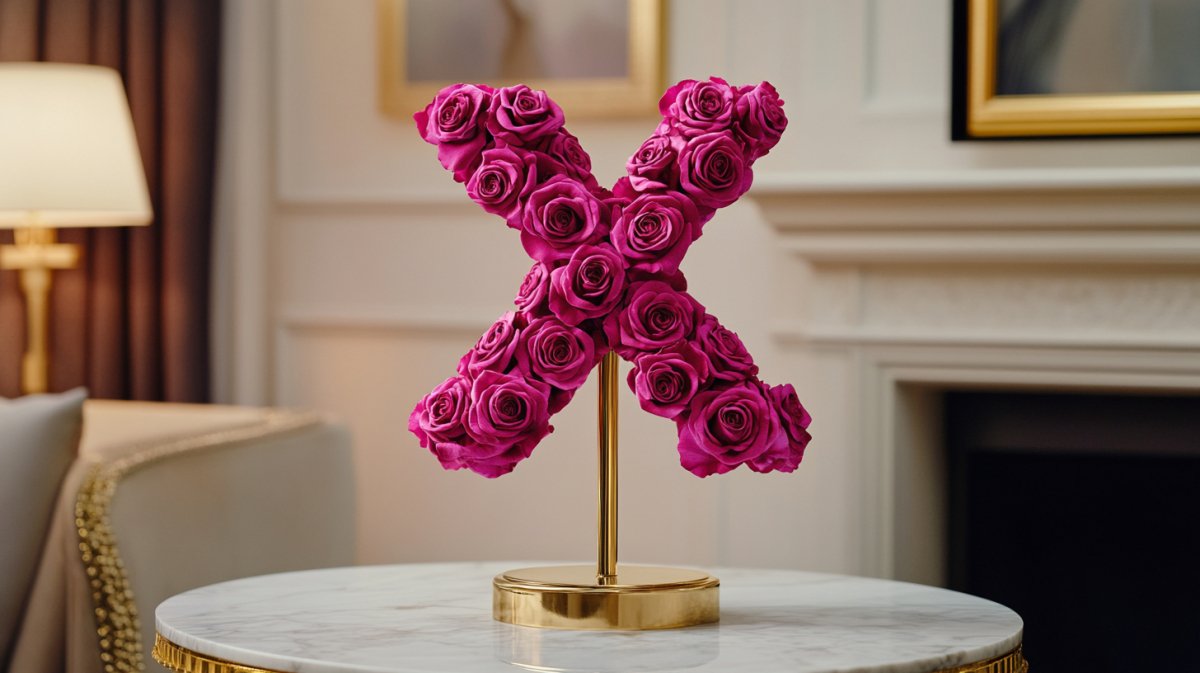 Letter X Rose Lamp Collection - Imaginary Worlds