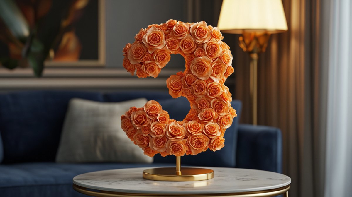 Number 3 Single Rose Lamp Collection - Imaginary Worlds