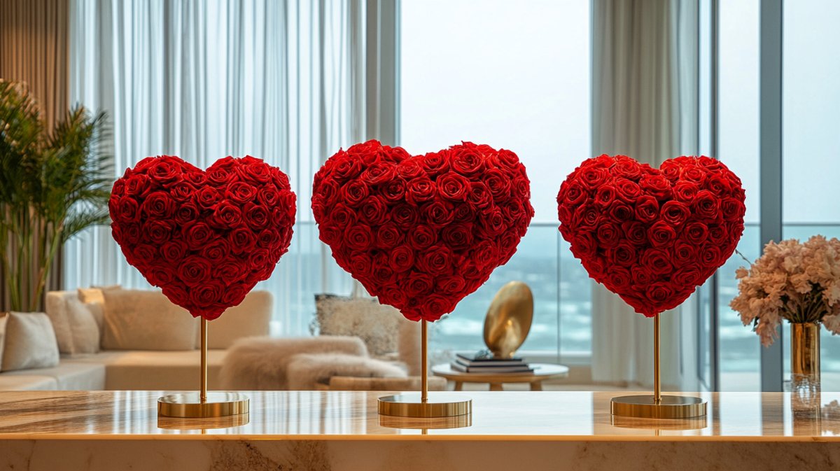 Single Color Rose Heart Lamp Collection - Imaginary Worlds