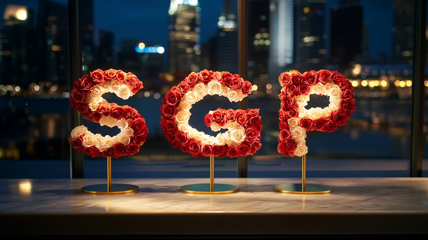 Singapore Rose Creations – Red and White in Bloom