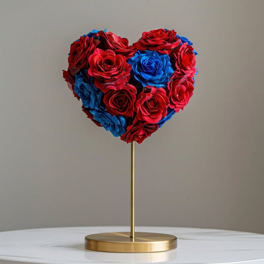 Achilles and Briseis Mixed Rose Heart Lamp - Imaginary Worlds