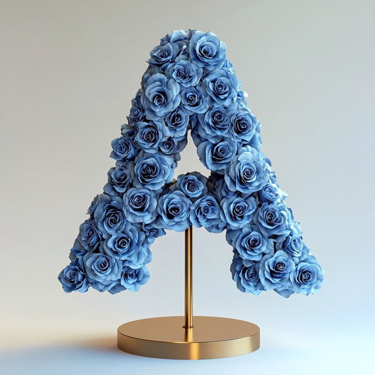 Aphrodite Blue Rose Letter A Lamp - Imaginary Worlds