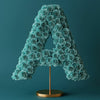 Aphrodite Teal Rose Letter A Lamp - Imaginary Worlds