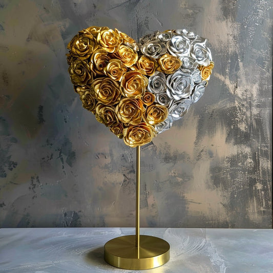 Apollo and Athena Mixed Rose Heart Lamp - Imaginary Worlds