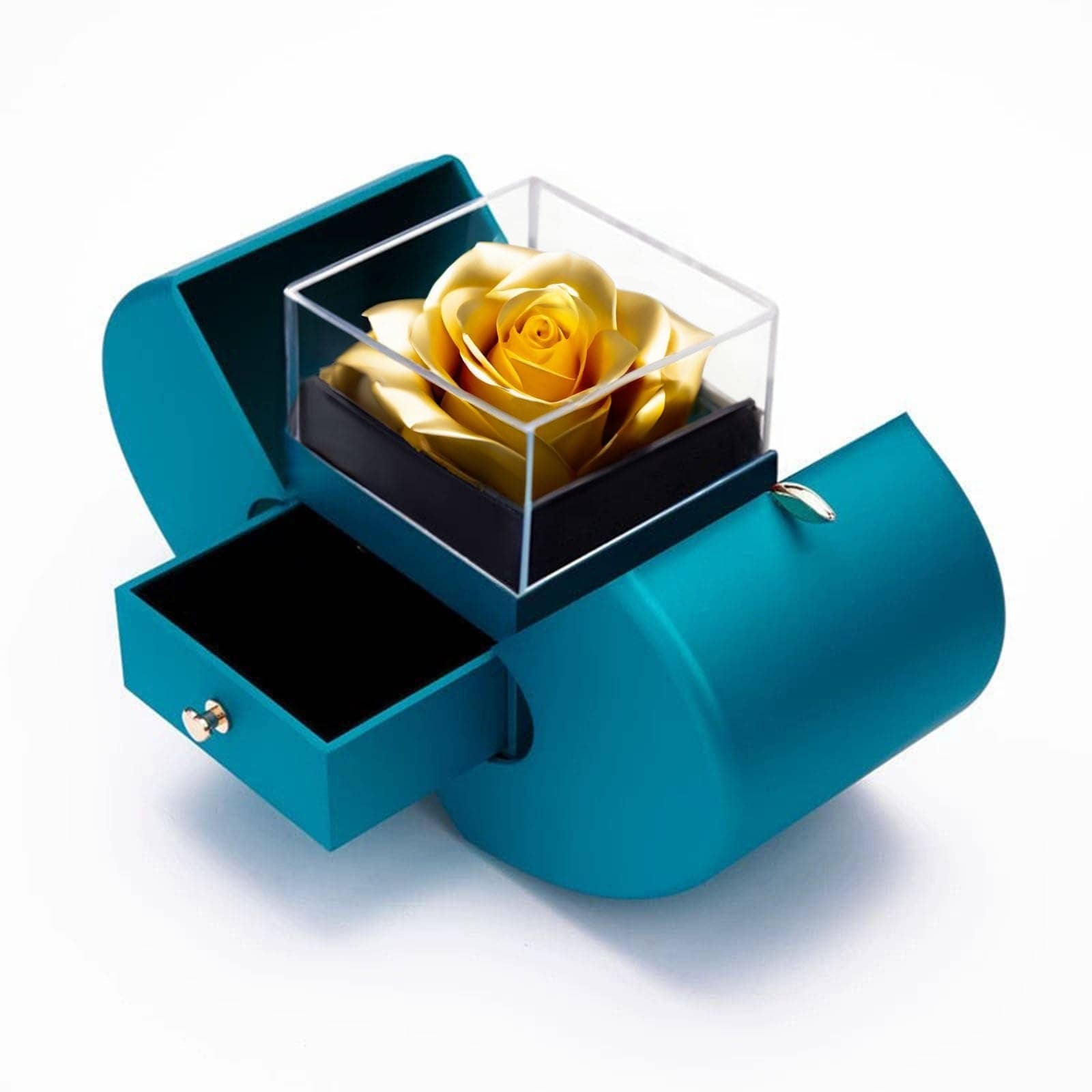 Apple Gift Box Eternal Love: Blue and Golden Rose Edition - Imaginary Worlds