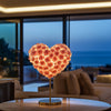 Ariel and Eric Pink Rose Heart Lamp - Imaginary Worlds