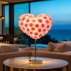 Ariel and Eric Pink Rose Heart Lamp - Imaginary Worlds