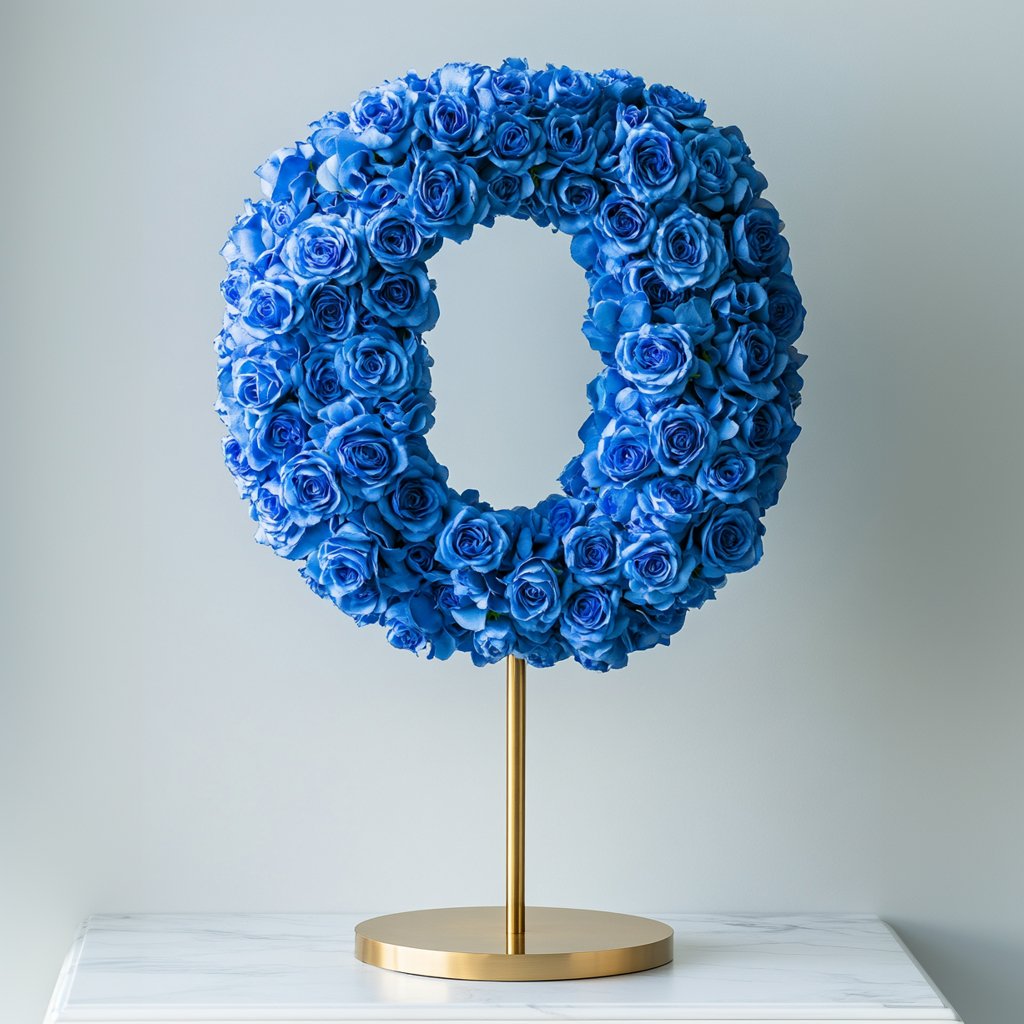 Artemis Blue Rose Letter O Lamp - Imaginary Worlds