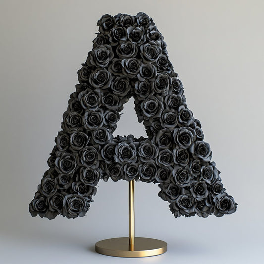 Athena Black Rose Letter A Lamp - Imaginary Worlds