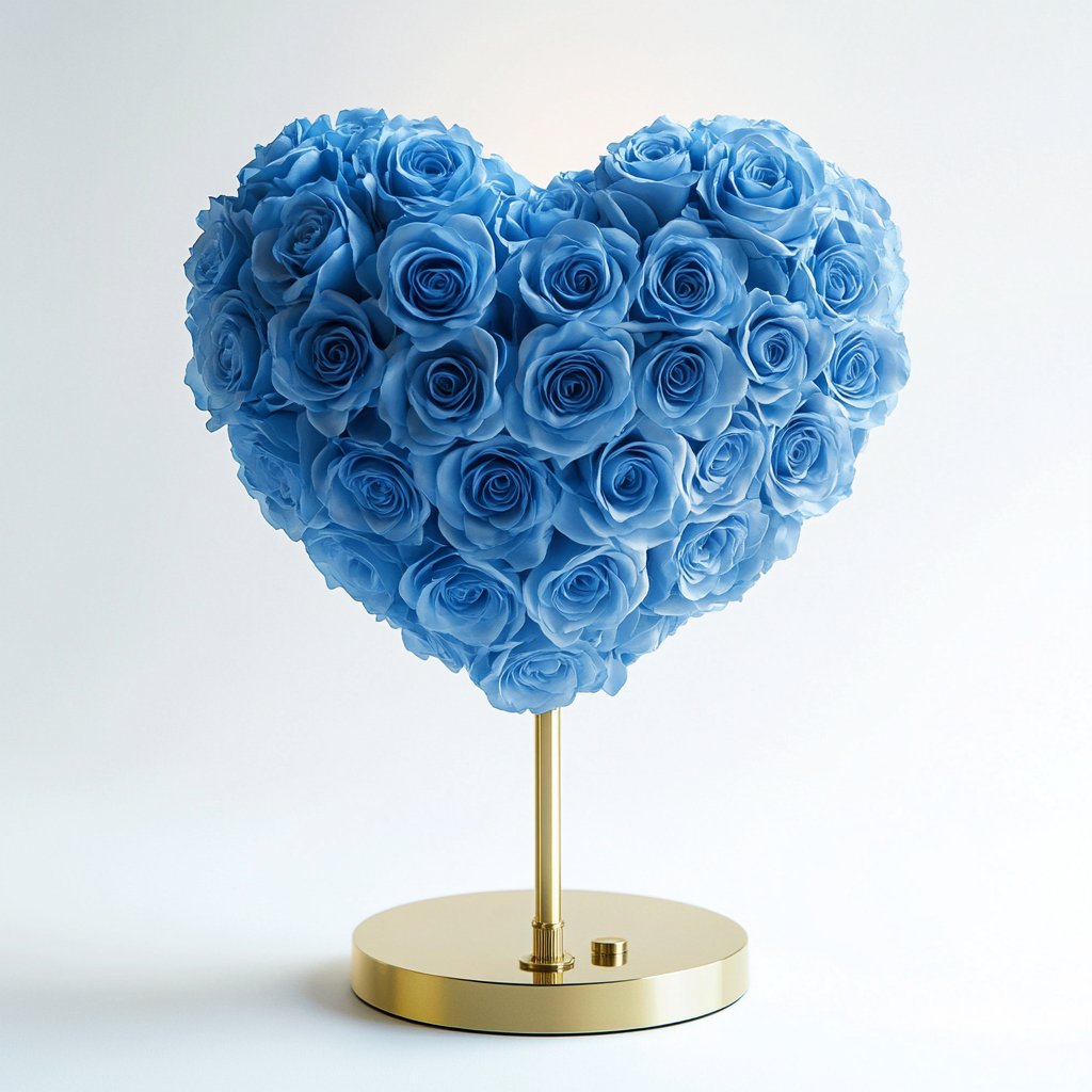 Beowulf Blue Rose Heart Lamp - Imaginary Worlds