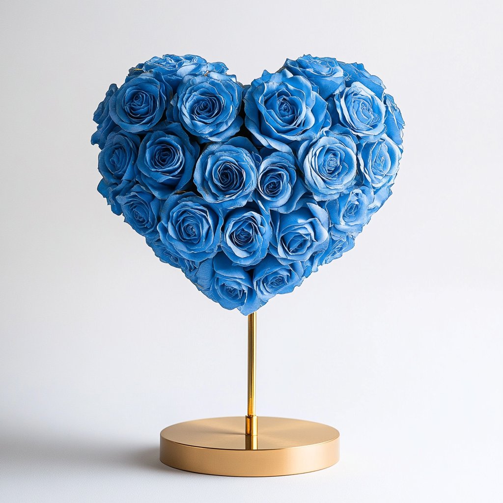 Beowulf Blue Rose Heart Lamp - Imaginary Worlds