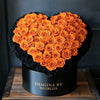 Black Ramo Buchon with Orange Rose Heart - Imaginary Worlds