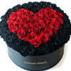 Black Ramo Buchon with Red Rose Heart - Imaginary Worlds