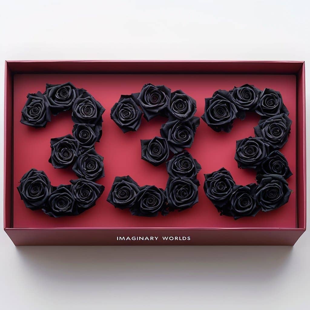 Black Roses 333 Rose Box - Imaginary Worlds