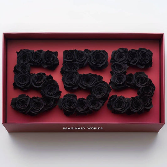 Black Roses 555 Rose Box - Imaginary Worlds