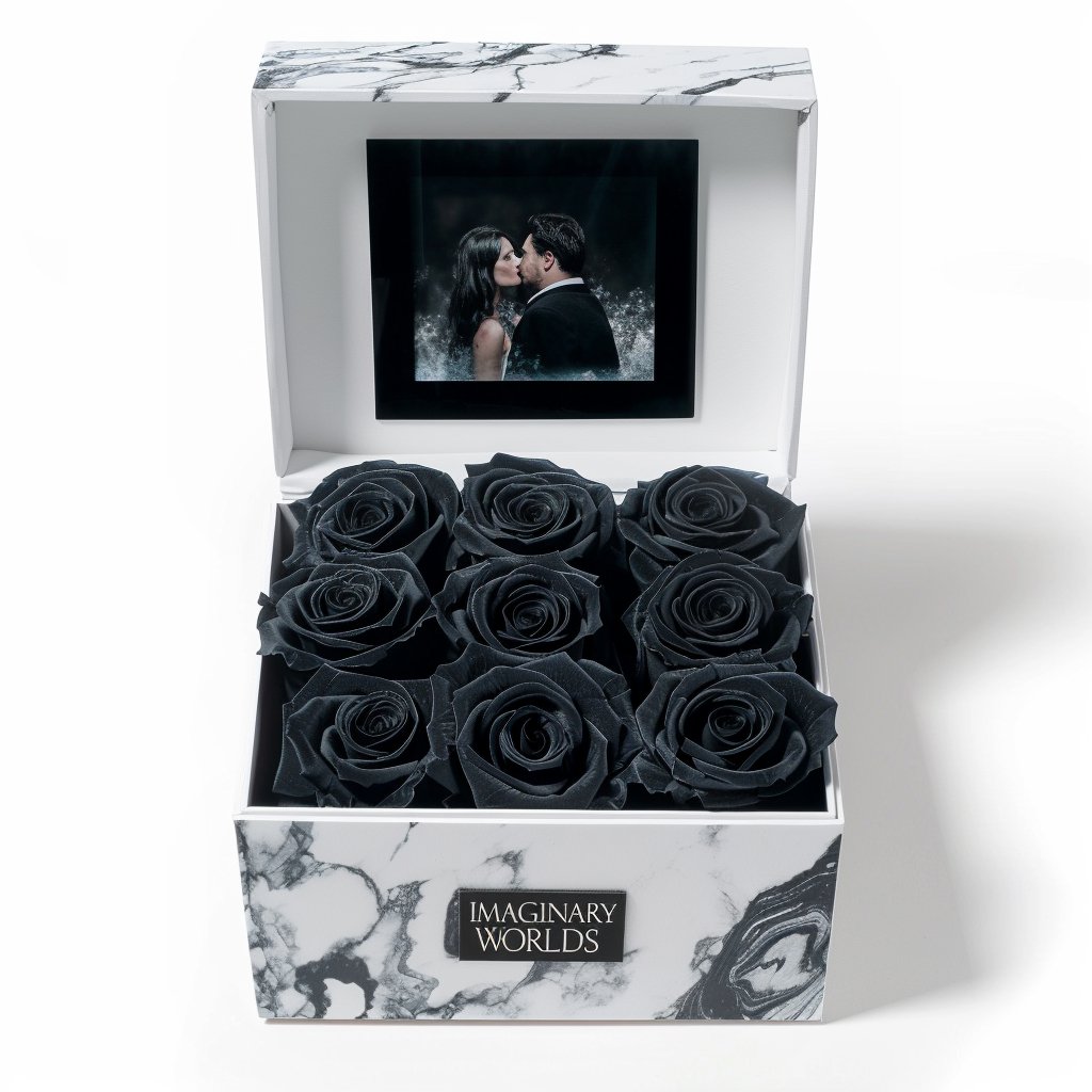 Black Roses Forever Multimedia Keepsake Box - Imaginary Worlds