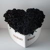 Black Roses in Heart - Shaped White Box - Imaginary Worlds