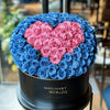 Blue Ramo Buchon with Pink Rose Heart - Imaginary Worlds