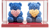 Blue Rose Bear Set with Pink and Yellow Hearts - Imaginary Worlds
