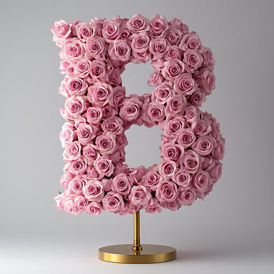 Boreas Pink Rose Letter B Lamp - Imaginary Worlds