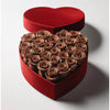 Brown Forever Roses in Heart-Shaped Velvet Box - Imaginary Worlds