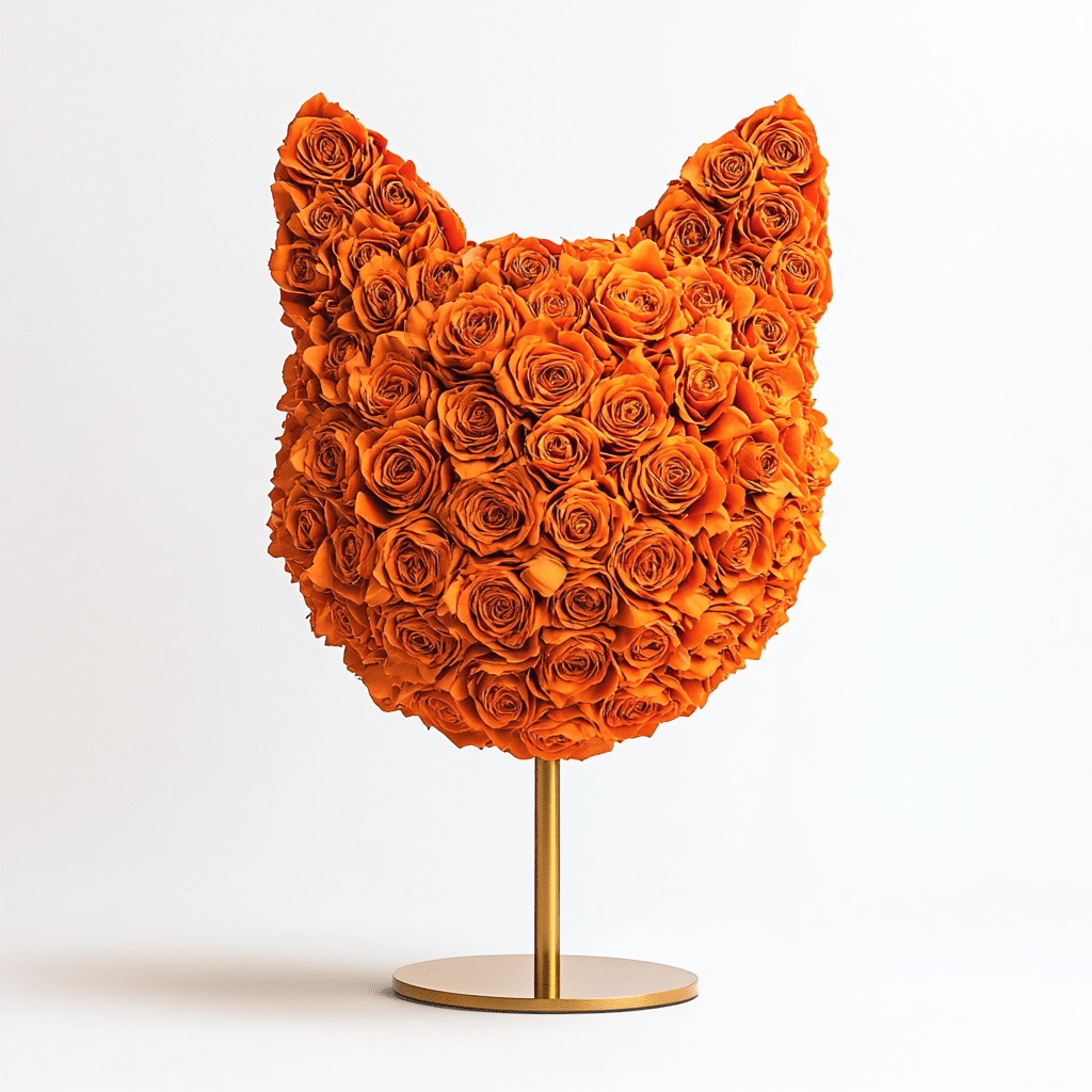 Cat's Meow Orange Roses Lamp - Imaginary Worlds