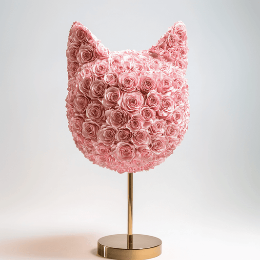 Cat's Meow Pink Roses Lamp - Imaginary Worlds