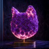 Cat's Meow Purple Roses Lamp - Imaginary Worlds