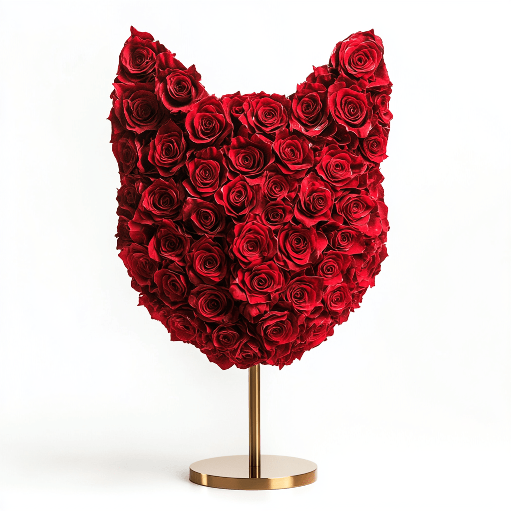 Cat's Meow Red Roses Lamp - Imaginary Worlds