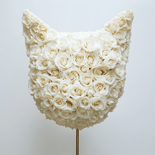 Cat's Meow White Roses Lamp - Imaginary Worlds