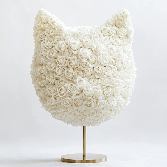 Cat's Meow White Roses Lamp - Imaginary Worlds