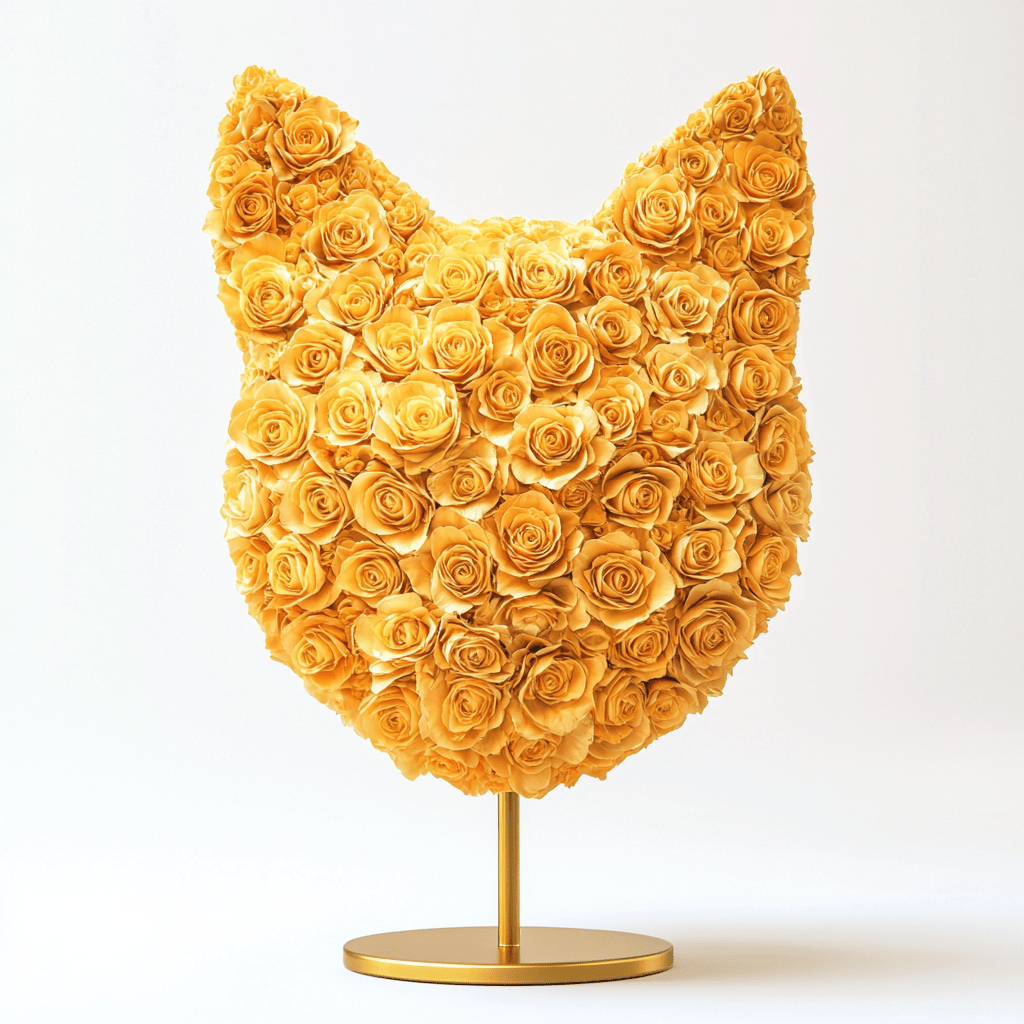 Cat's Meow Yellow Roses Lamp - Imaginary Worlds