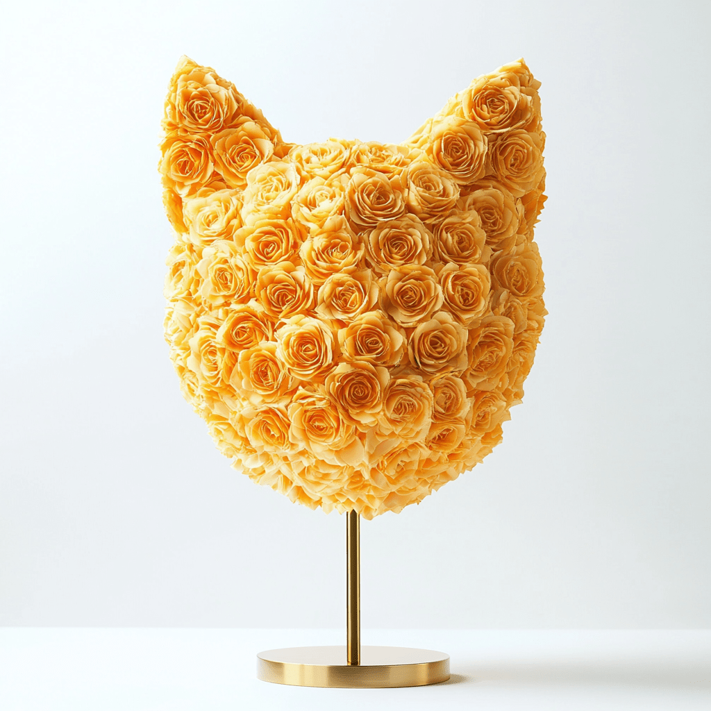 Cat's Meow Yellow Roses Lamp - Imaginary Worlds