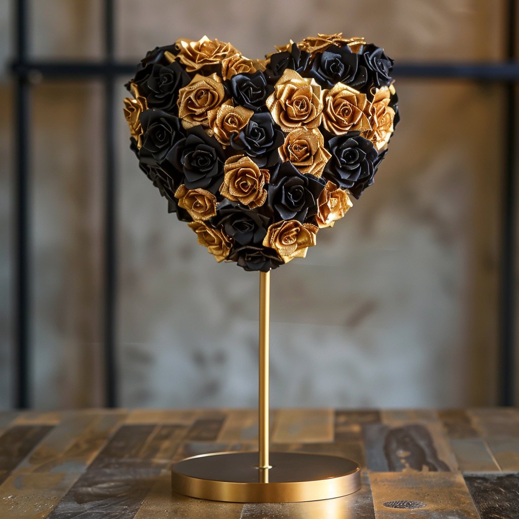 Circe and Odysseus Mixed Rose Heart Lamp - Imaginary Worlds