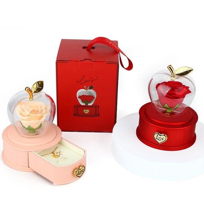 Crystal Red Apple Eternal Love Gift Box - Imaginary Worlds