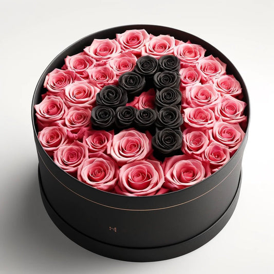 Custom Charm Rose Box: Pink & Black Edition - Imaginary Worlds