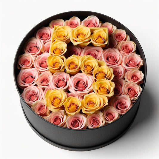 Custom Charm Rose Box: Pink & Yellow Edition - Imaginary Worlds