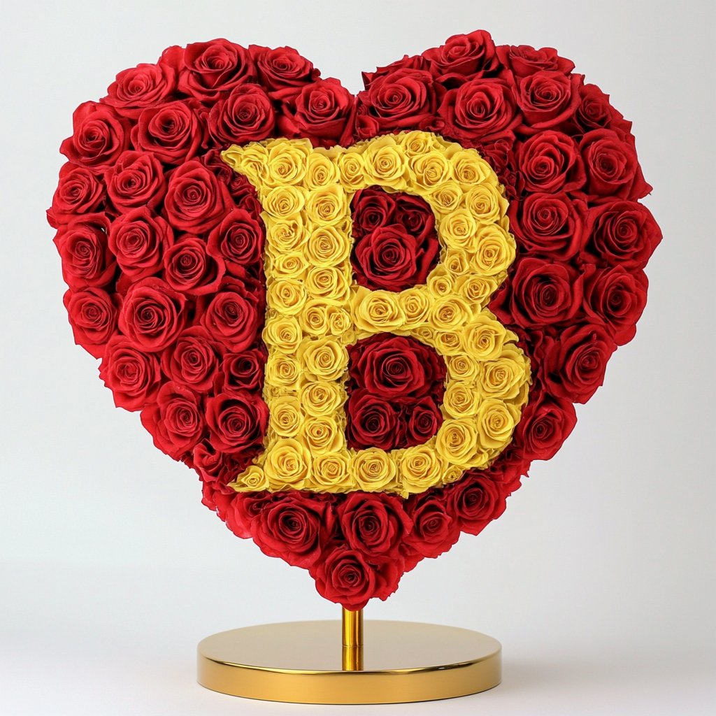 Custom Red Heart Rose Lamp with Color 'B - Imaginary Worlds